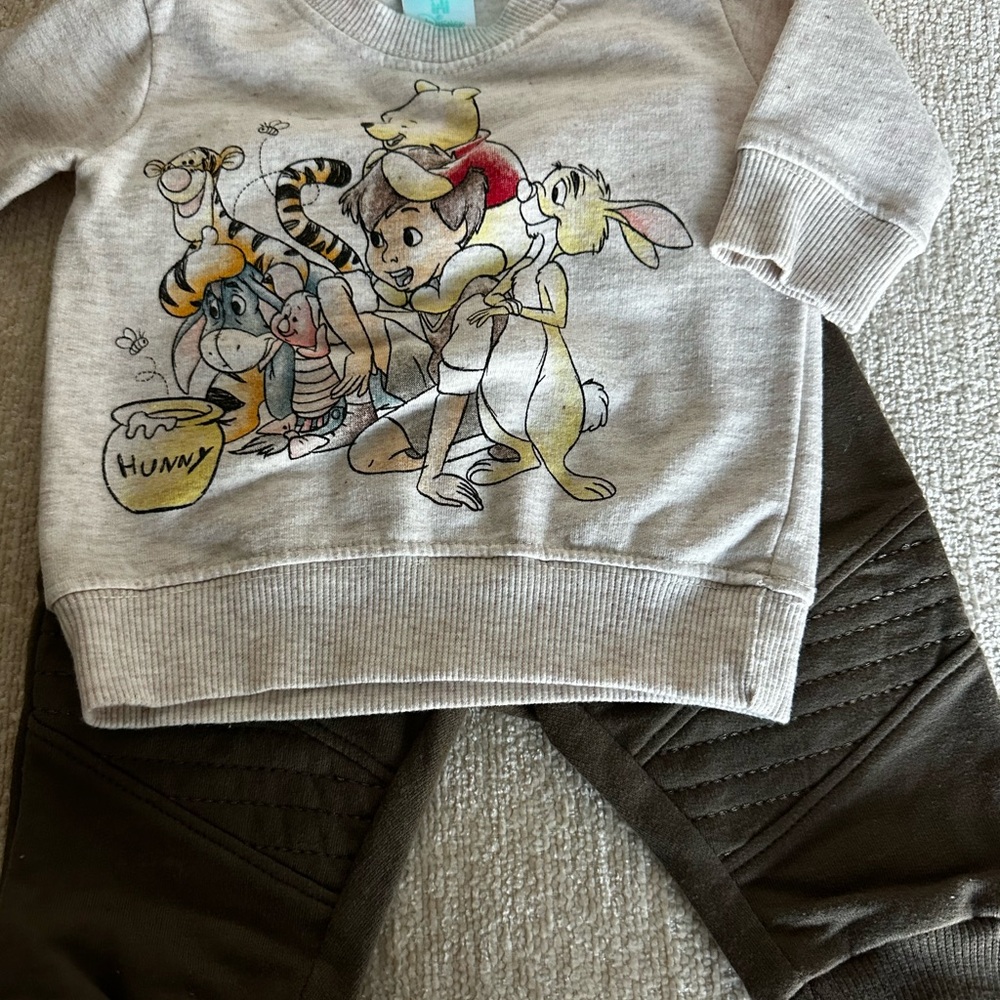 Disney Kids Light Gray Sweatshirt with Characters